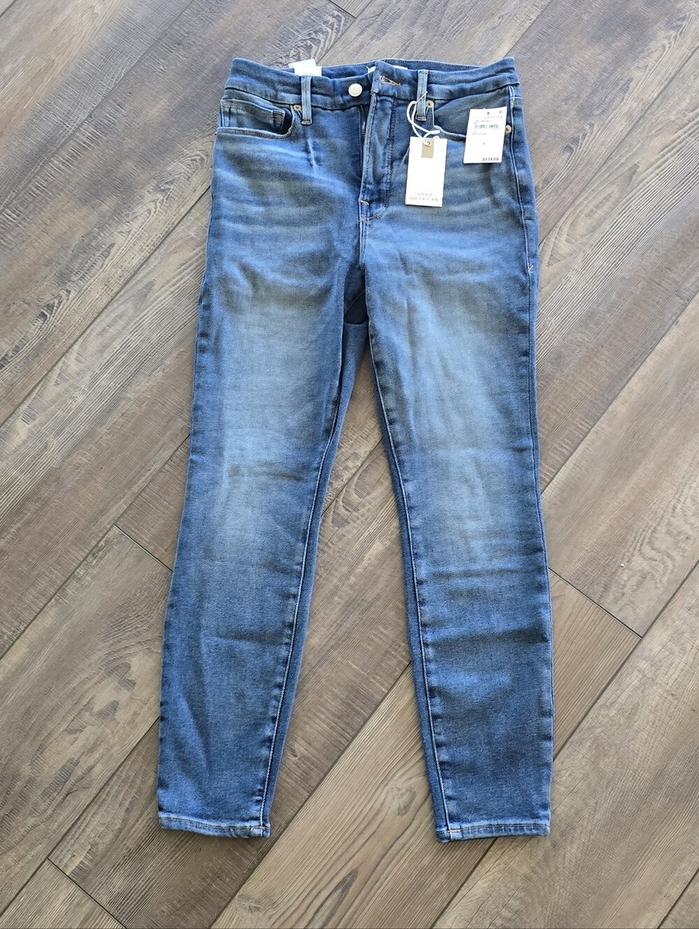 Good American Blue Denim Slim Jeans Size 6/28 Nwt